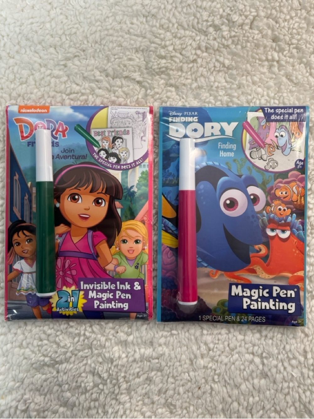 Lee Publ. "Dora & Friends" 2in1 Magic Pen + "Finding Dory" Magic Pen Painting
